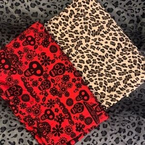 Red Skull & Leopard Print Fabrics